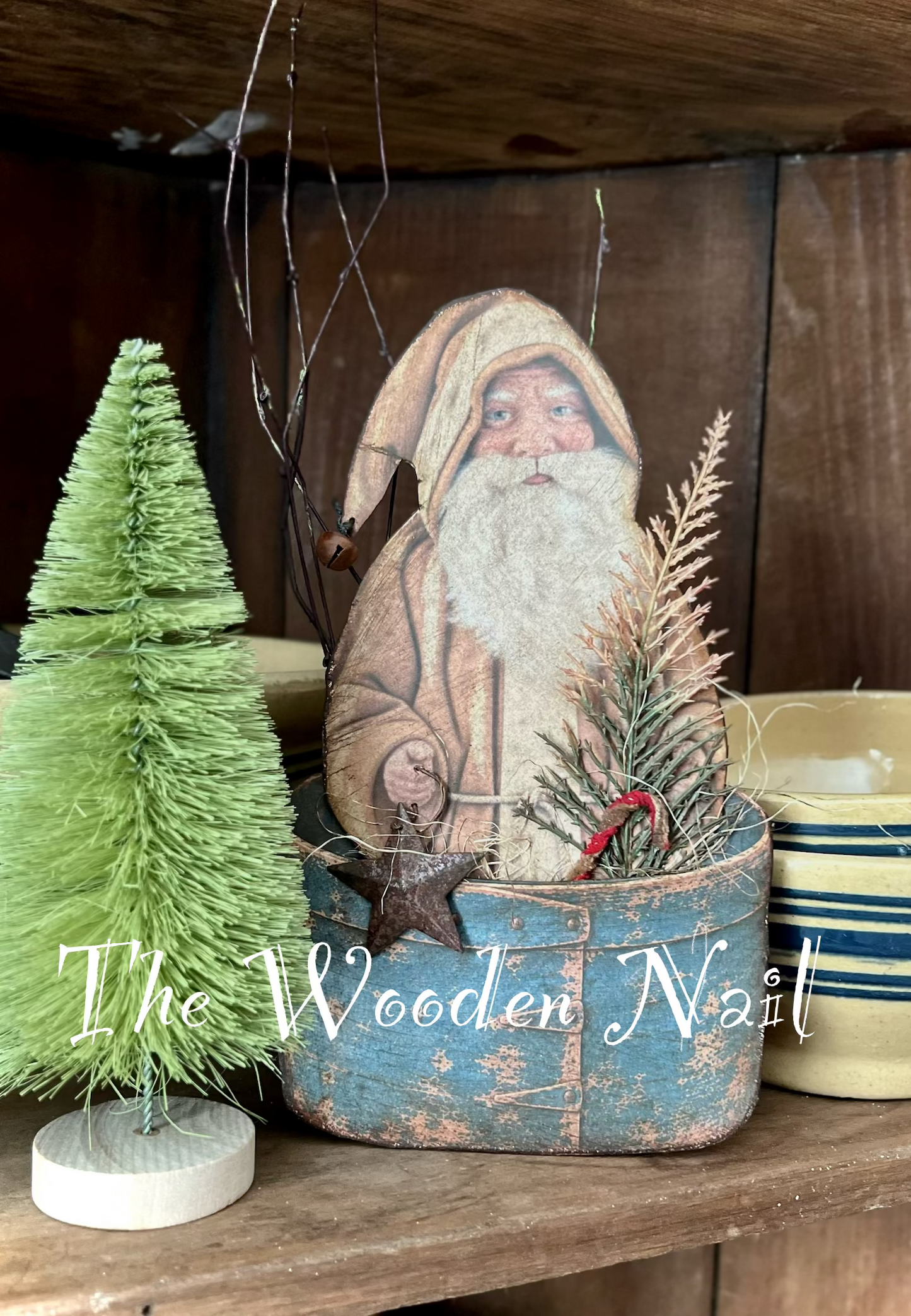 Christmas - Mustard Santa in blue box