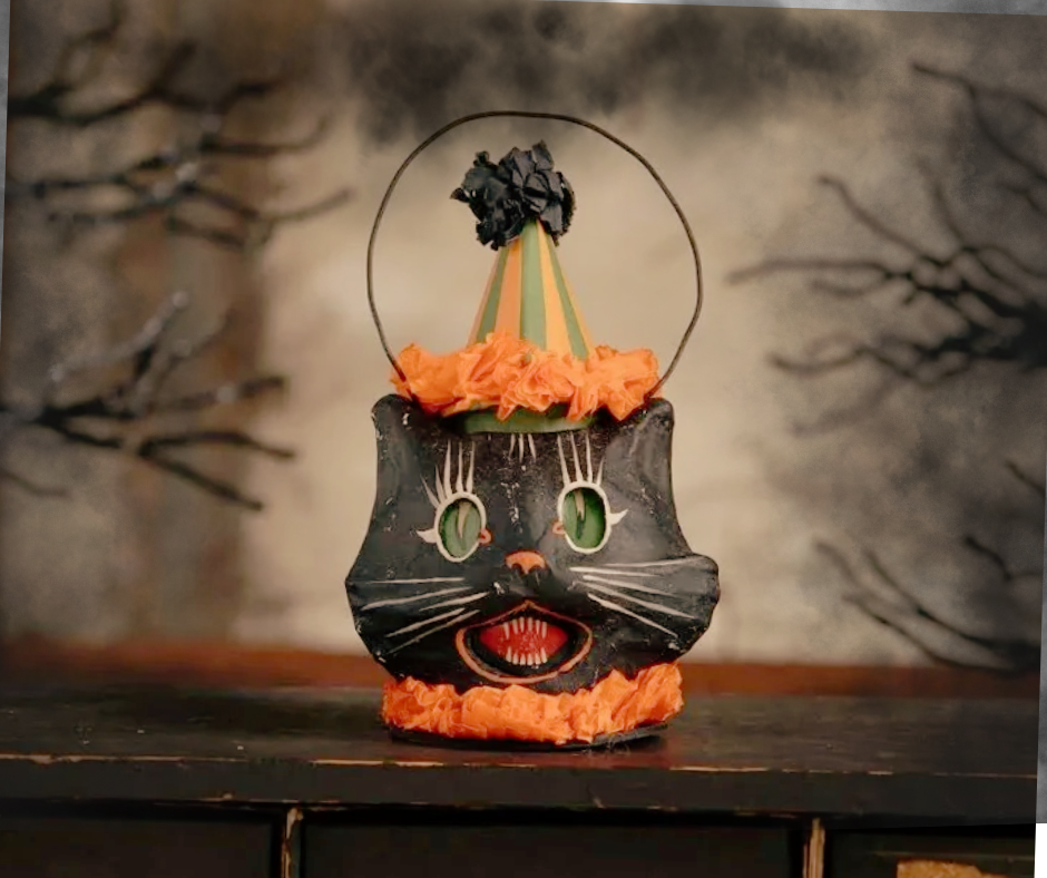 Fall - Cat Bucket with Party Hat