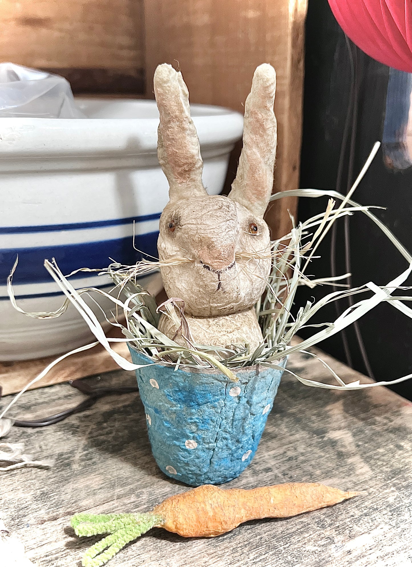 Spring - Prim Bunny in pot