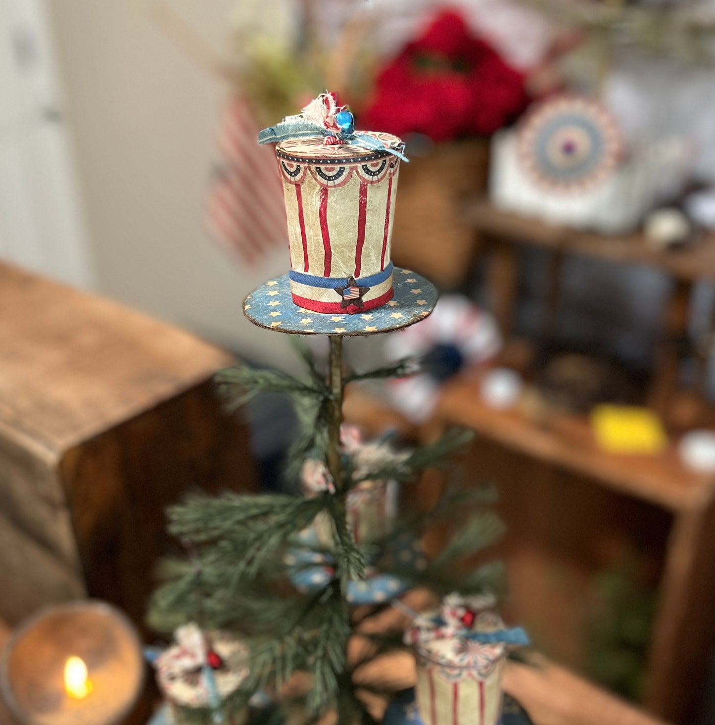 Americana Uncle Sam Hat ornament/ tree topper
