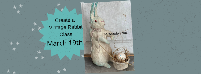 Class - Vintage Style Blue Rabbit