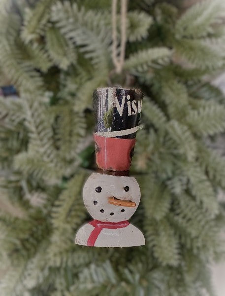 Christmas - Metal Snowman Ornament